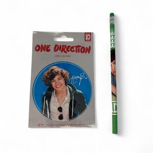 One Direction Harry Styles vinyl sticker and Liam Payne pencil